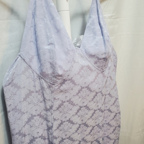 NWT Ganni Jacquard Lilac Halter Midi Dress - Size 42/10 - Picture 3 of 11